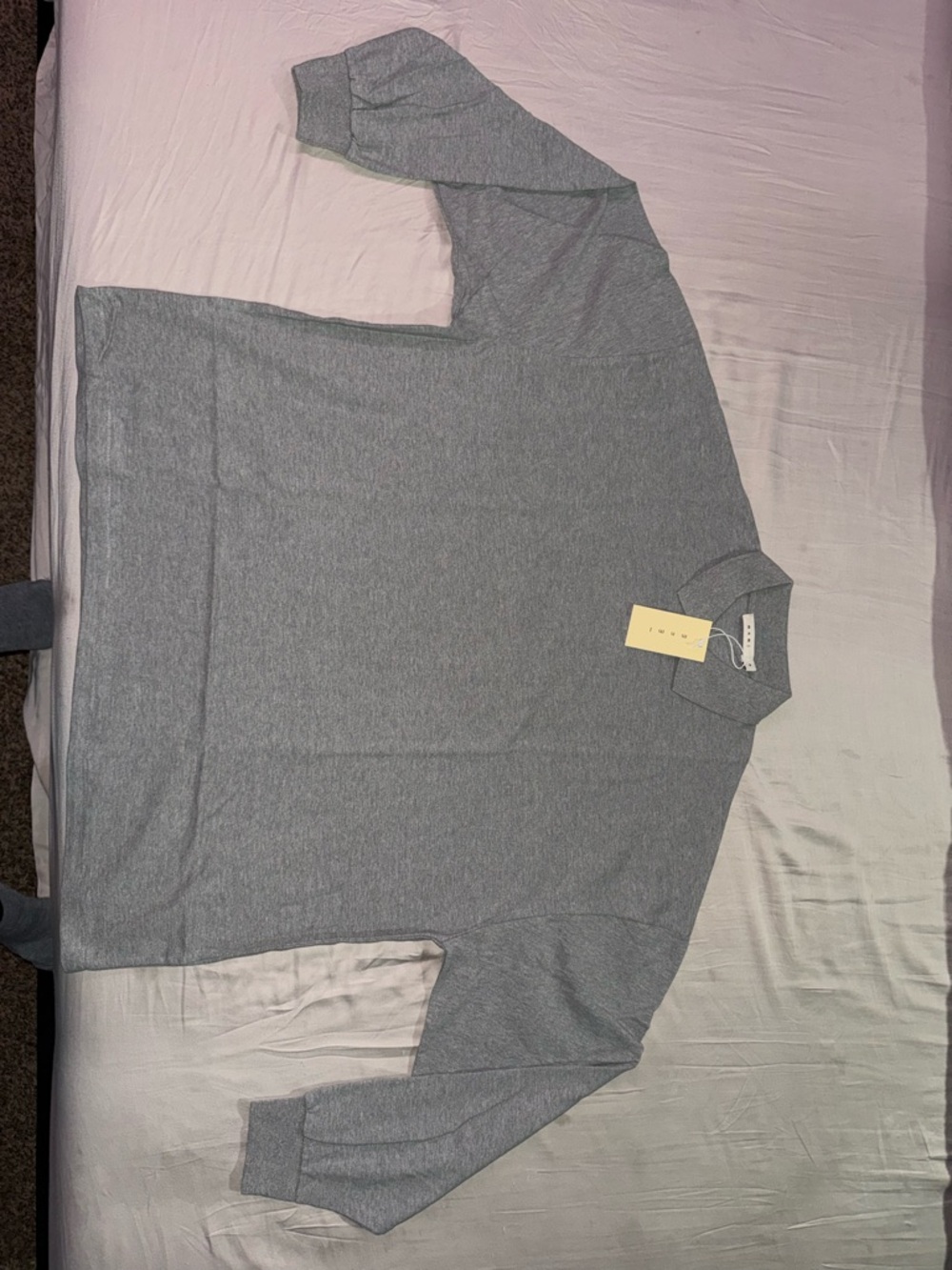 MNML Gray Long Sleeve Polo Shirt